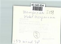 34549 W3593 Hemfurth FOTO KEINE AK Hotel Bergmann
