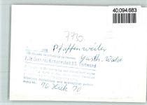 W7730 Pfaffenweiler , Schwarzw Gasthaus Waldrose Innenaufnahme gedeckter Tisch FOTO KEINE AK