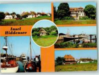 18565 O2359 Insel Hiddensee - Fischerhäuser Hafen HO-GAsthaus Klsoter Hafen HO-Gasthaus Norderende Citte