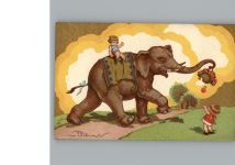 Kinder Elefant Künstlerkarte