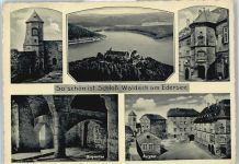 34549 W3593 Edersee - Schloss See Baum Gesamtansicht