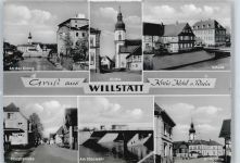 77731 W7608 Willstätt - Kirche Schule Fluss Brücke
