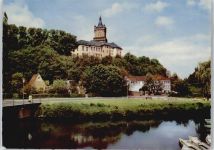 47533 W4190 Kleve , Niederrhein - Burg See Brücke Boot Fußgänger