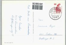 71364 W7057 Winnenden , Württ - Marktplatz Brunnen Kirche