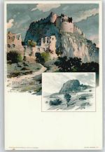 Hohentwiel Mutter, K. Lithographie / Künstlerkarte