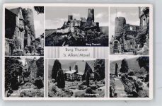 56283 W5401 Alken , Mosel - Burg Thurant, Trierer Turm, Steingarten, Pförtnerhaus, Kölner Turm