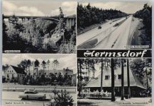 07629 O6530 Hermsdorf , Thür - Teufelstalbrücke, Autobahn A9, Rasthof Hermsdorfer Kreuz, Raststätte Teufelstalschänke
