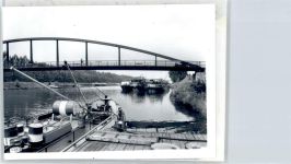 38226 W3320 Beddingen - Foto mit Negativ, Brücke, Schiff