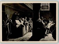 Gemälde von Wilh. Jos. Heine - Verbrecher in der Kirche Justiz