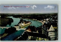 86633 W8858 Neuburg a d Donau - Leopoldinen-Insel und engl. Garten Feldpoststempel