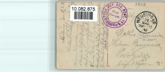 86633 W8858 Neuburg a d Donau - Leopoldinen-Insel und engl. Garten Feldpoststempel