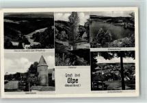 57462 W5960 Olpe , Biggesee - Bieketal Biggetal Listertalsperre Hexenturm Gesamtansicht