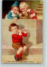 Junge mit einer Flöte - Kinderstreiche Fialkowska, W.
