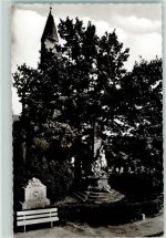 33829 W4807 Borgholzhausen - Evangel. Kirche mit Kriegerdenkmal