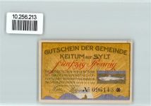 25980 W2280 Keitum - Notgeld Bauernhaus Wappen