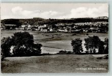 91757 W8830 Treuchtlingen Gebrauchsspuren Rückseite mit Abschürfungen und Kleberesten Blick vom Nagelberg