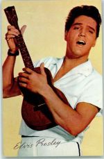 mit Gitarre, Faksimile Unterschrift Presley, Elvis KEINE AK