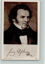 sehr gute Erhaltung - Faksimile Unterschrift AK Schubert, F.