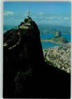 Rio de Janeiro - Fliegeraufnahme Corcovado com Pao de Acúcar ao fundo