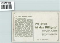 Franck Kaffee Sammelbild Fritz Reuters Werke Nr. 5 Karnaljenvogel Kaffeewerbung Lithographie
