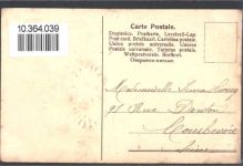 Prägedruck AK Blume 1907 AK mit Stoff
