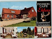 23717 W2423 Kasseedorf Gebrauchsspuren Rückseite mit Abschürfungen und Kleberesten Pension Cafe Ehlers