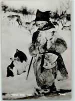 Lappegutt Kind Fell Polarhund Finnmark Winter Motiv Norwegen
