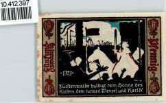 15517 O1240 Fürstenwalde , Spree - Notgeld Scherenschnitt