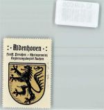 52457 W5173 Aldenhoven b Jülich - Vignette Wappen Kaffee Hag ca 1920-1940