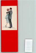 Serie 0535 Art Deco Liebespaar Küsse AK Bompard, S. Mini AK