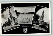 9711 Groningen - Martiniturm Stadtpark Teich mit Gänsen Provinzhaus