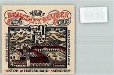 W8000 München Benediktbeurer Klostergold Anton Riemerschmid Flaschenetikett KEINE AK