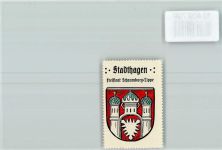 31655 W3060 Stadthagen - Vignette Wappen Kaffee Hag ca 1920-1940