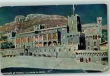 Monaco Künstlerkarte Le Palais du Prince Oilette Serie No. 231B