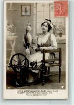 Fotoverlag Serie 616 - Frau am Spinnrad AK Spinnerei 1920 Foto AK