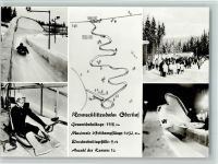 O6055 Oberhof , Thüringen Rennschlittenbahn , gute Erhaltung Wintersport 1979