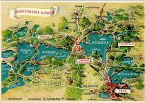 W2423 Bad Malente-Gremsmühlen Landkarte Holsteinische Schweiz Landkarte Künstlerkarte