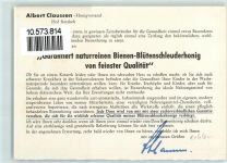 23858 W2067 Reinfeld Holstein - Biene Biehnenhonig Blume Honigversand Hof Ratzbek Werbung