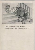 W6800 Mannheim Heimkehr von der Kellerprobe Trinker Künstlerkarte
