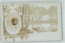 Jugendstil Frauenbild Fotomontage 1903