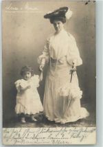 Prinzessin Luise von Toscana mit Tochter Adel Österreich 1904 Foto AK