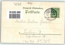 75365 W7260 Hirsau 1898 Lithographie / Künstlerkarte sign. Mutter,K.