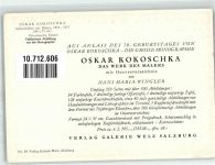 Oskar Kokoschka Selbstbildnis Werbung für ein Buch von Hans Maria Wingler Expressionismus KEINE AK
