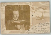Buch lesen Fotomontage 1901 Gebrauchsspuren