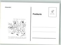 Humor Karikatur Fernschachspieler Briefträger Schach