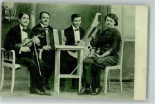 O9000 Chemnitz , Sachs Musikgruppe Kontragirarre Akkordeon Geige Ort lt. Stempel Musikinstrument 1913