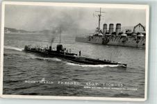 La Ferte-Frenel Schöne Aufnahme Spous Marin U-Boot und Kriegsschiff U-Boot Foto AK