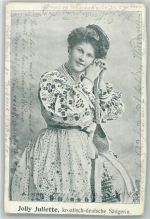 Portrait der kroatisch-deutschen Sängerin Jolly Juliette Musiker 1905 Gebrauchsspuren
