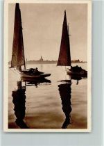 W7750 Konstanz Bild 54 - Bodensee mit Segelbooten AK WHW Deutschlandserie 1934