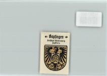 73441 W7085 Bopfingen - Vignette Wappen Kaffee Hag ca 1920-1940